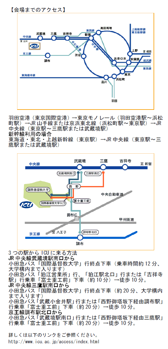 会場までのアクセス